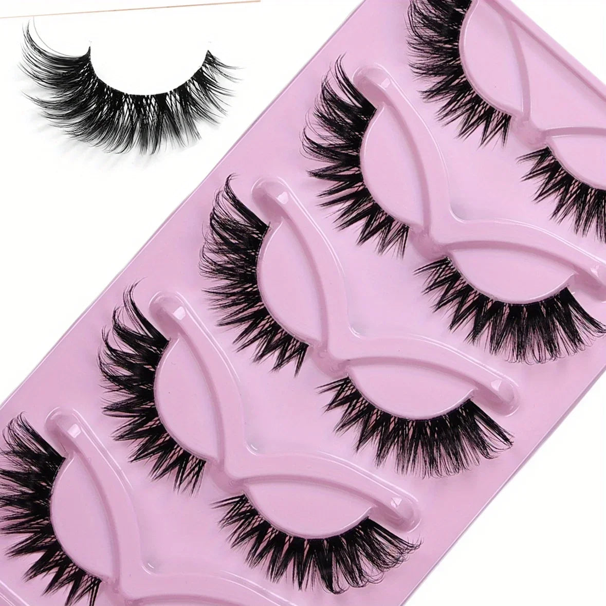 45 Pairs Cat Eye Lashes Fake Eyelashes Natural long Manga Lashes Winged End Eye Elongated Eyelashes Fake Lashes Makeup