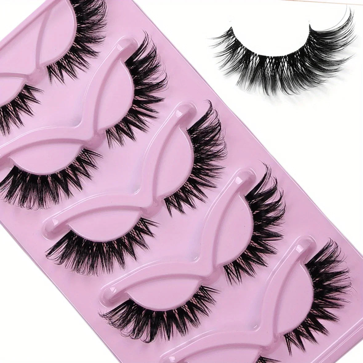 45 Pairs Cat Eye Lashes Fake Eyelashes Natural long Manga Lashes Winged End Eye Elongated Eyelashes Fake Lashes Makeup