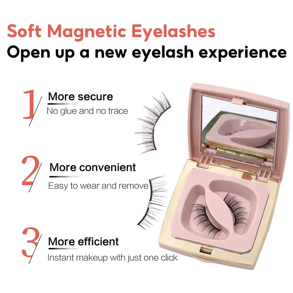 FindLove Soft Magnetic Lashes Rabbit Elf Magnetic Eyelash Extension Reusable Eyelashes Soft Magnetic False Eyelash Natural Lash
